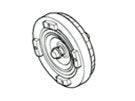 Range Rover Torque Converter assembly diagram showing circular housing and internal clutch parts