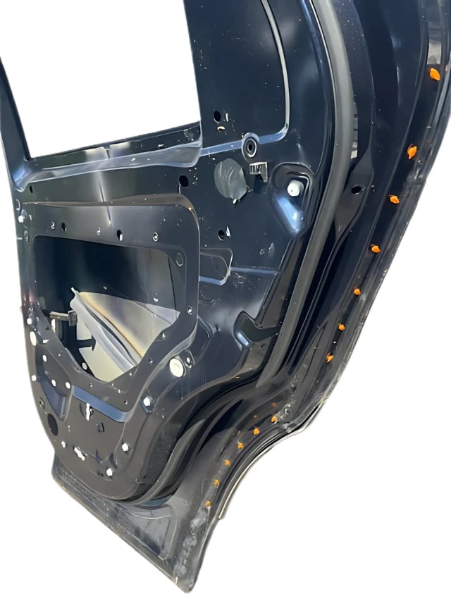 Roverland Parts black metal rear door panel with mounting holes and inner frame components