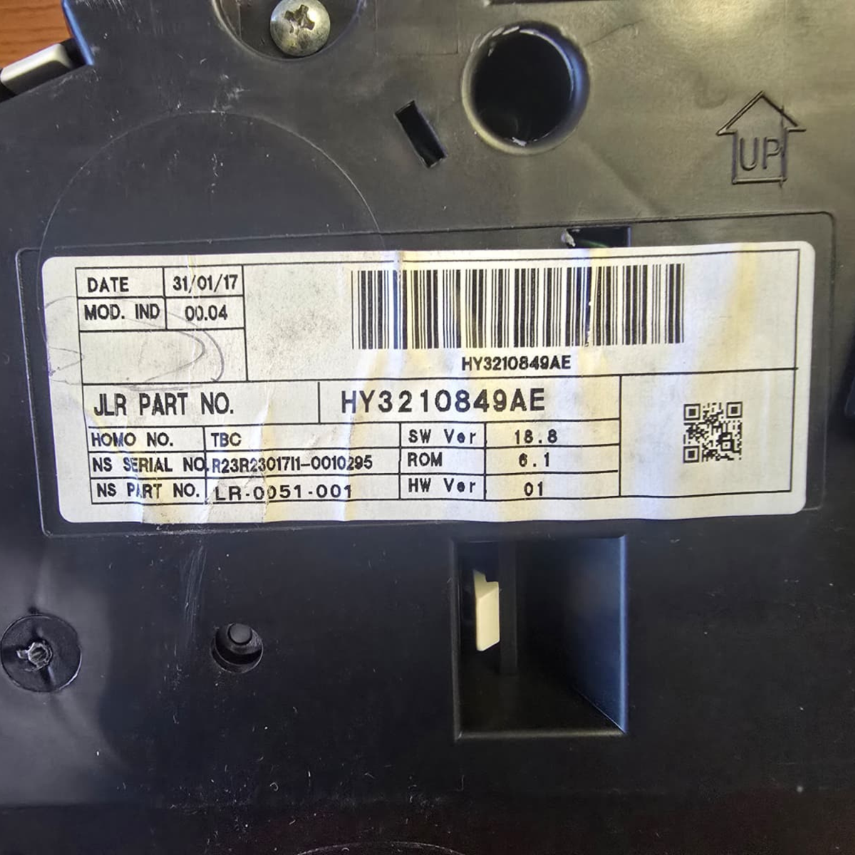 Instrument Cluster for Roverland Parts with Serial Number and Manufacturing Details