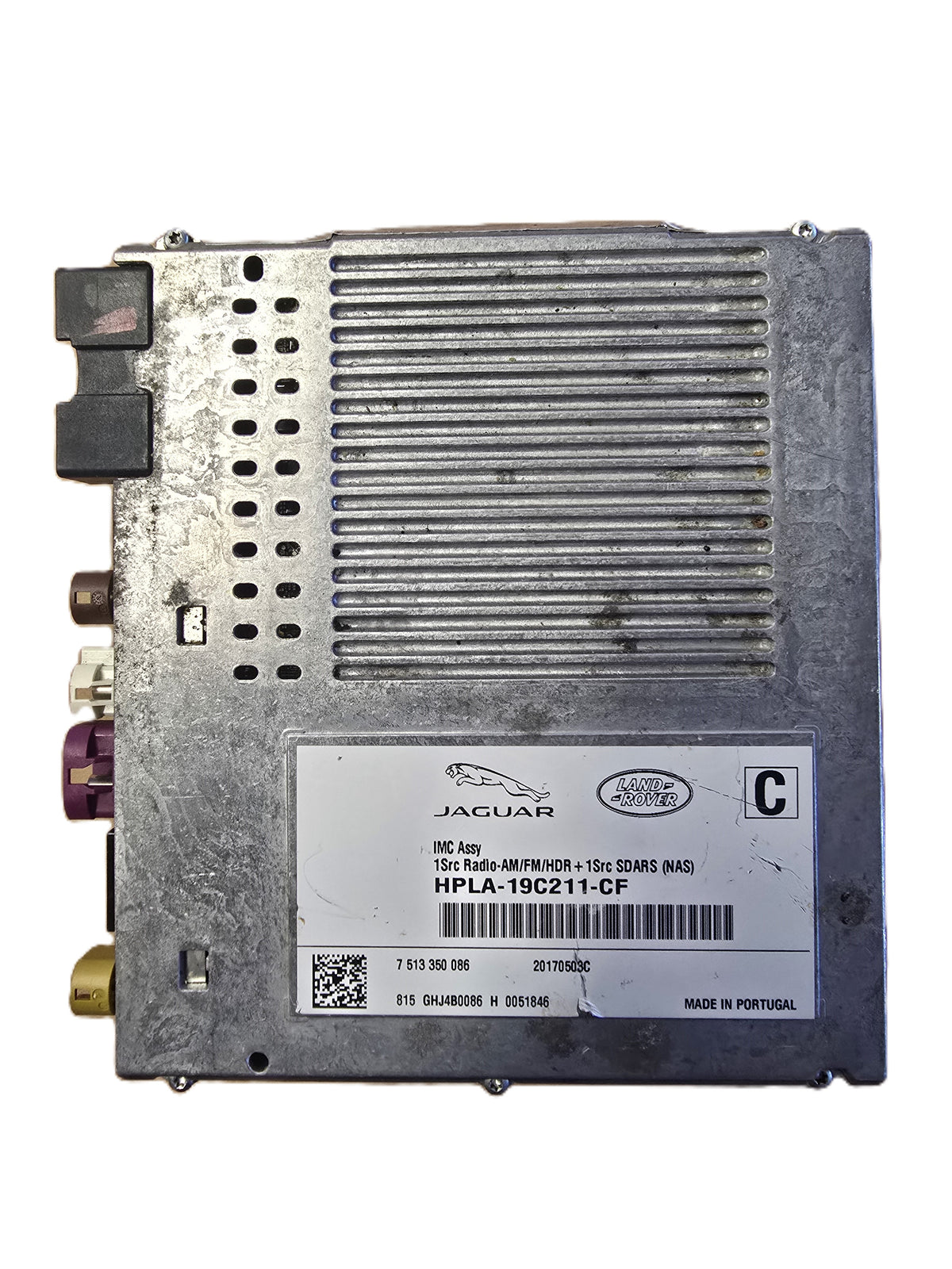 Jaguar Radio Receiver HPLA-19C211-CF with metal casing and connector ports
