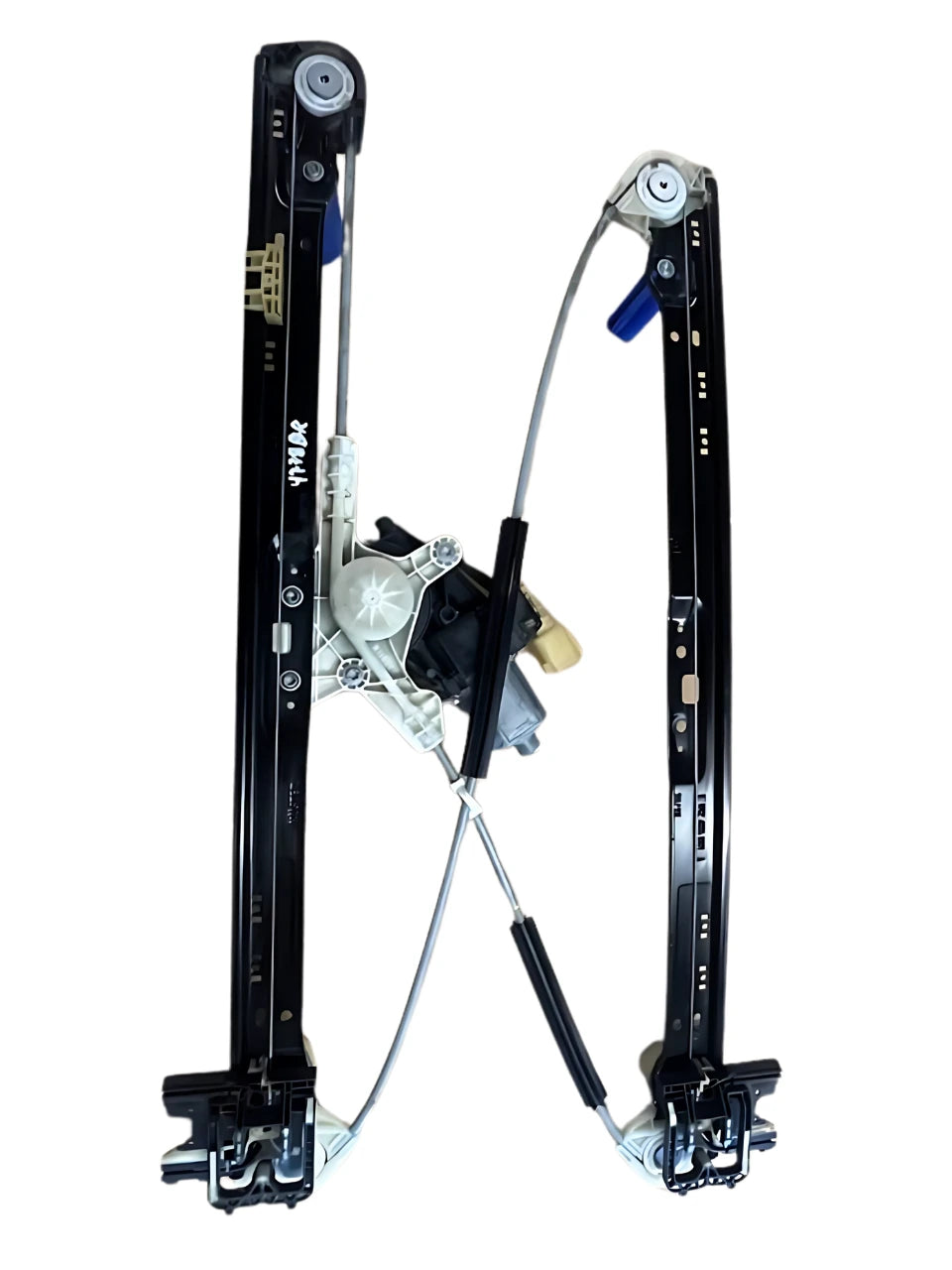 Rear right window regulator for Range Rover parts by Roverland Parts with metal frame and cables