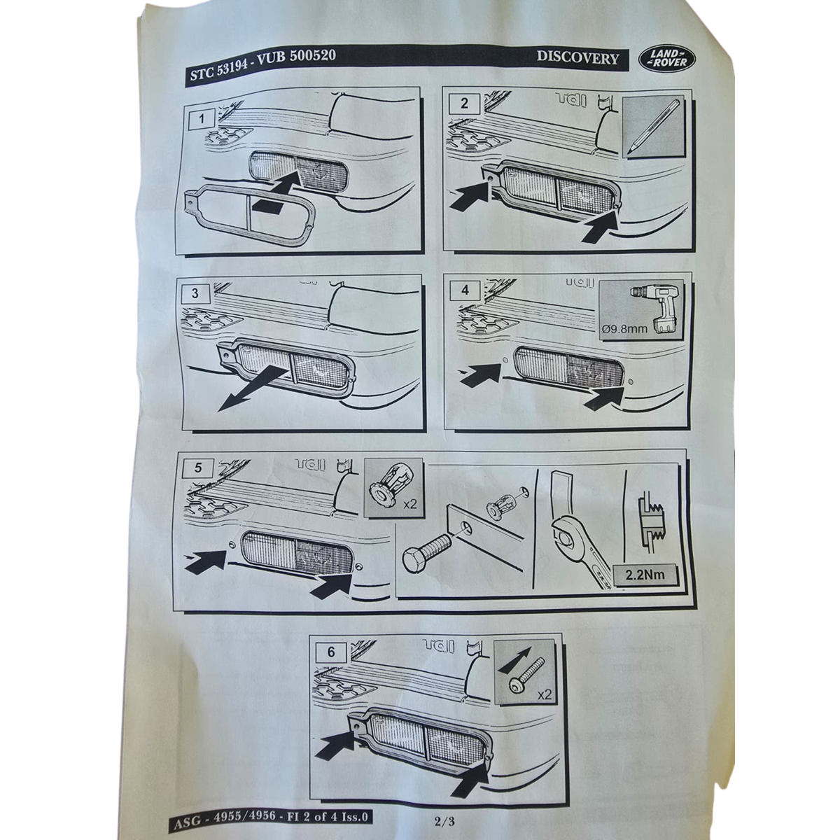 Installation instructions for Roverland Parts Tail Light Guards for Land Rover Discovery models
