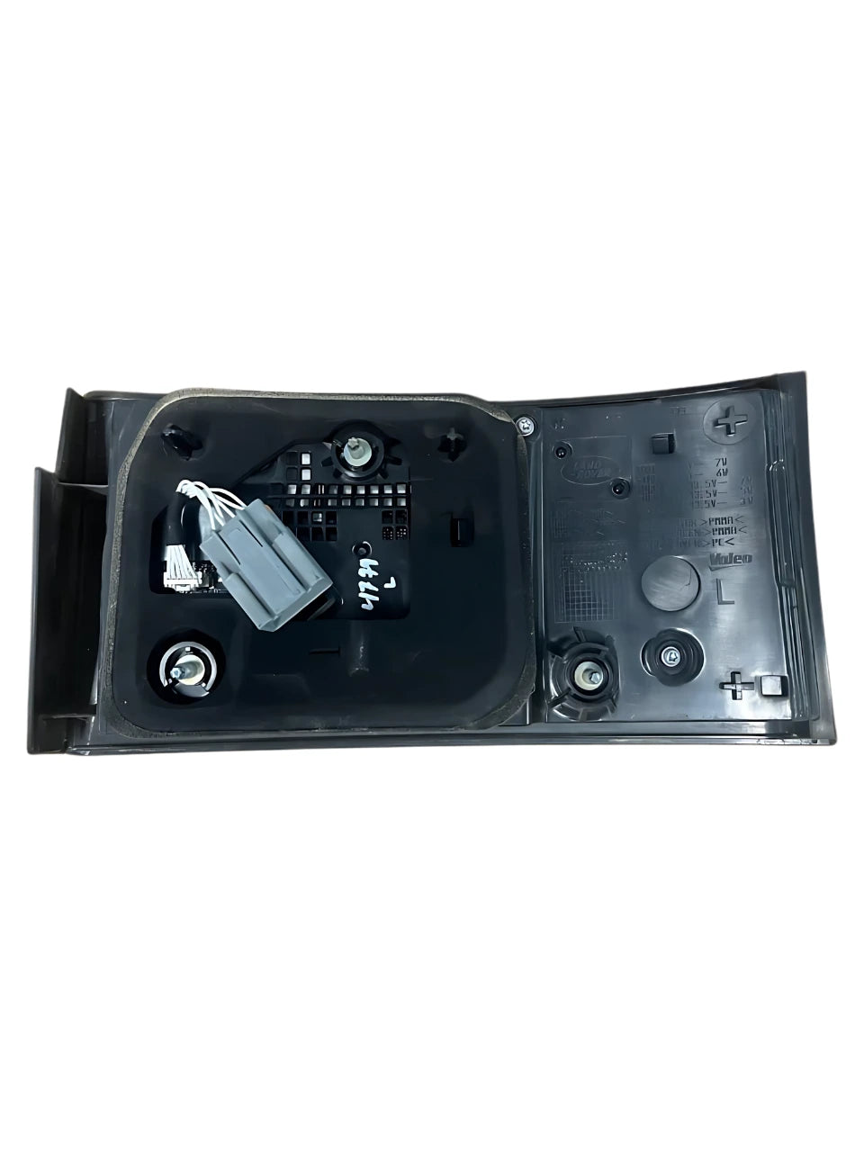 Roverland Parts left rear gate black automotive panel with wiring and mounting components
