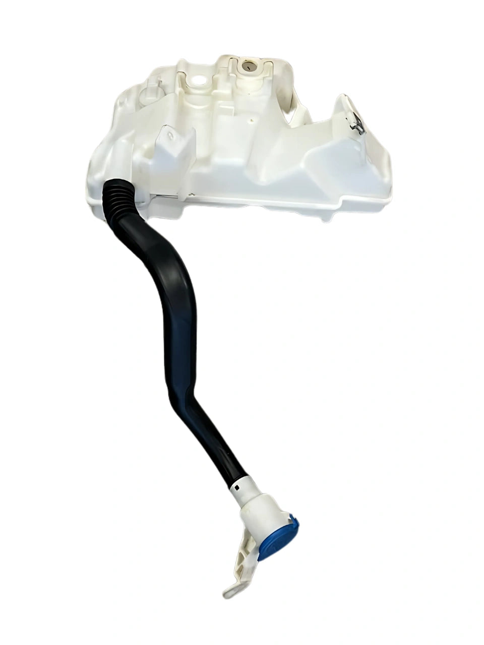 Roverland Parts LR4 Washer Fluid Reservoir with attached black filler neck and blue cap