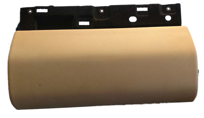 Range Rover Parchment glove box door replacement part with mounting bracket