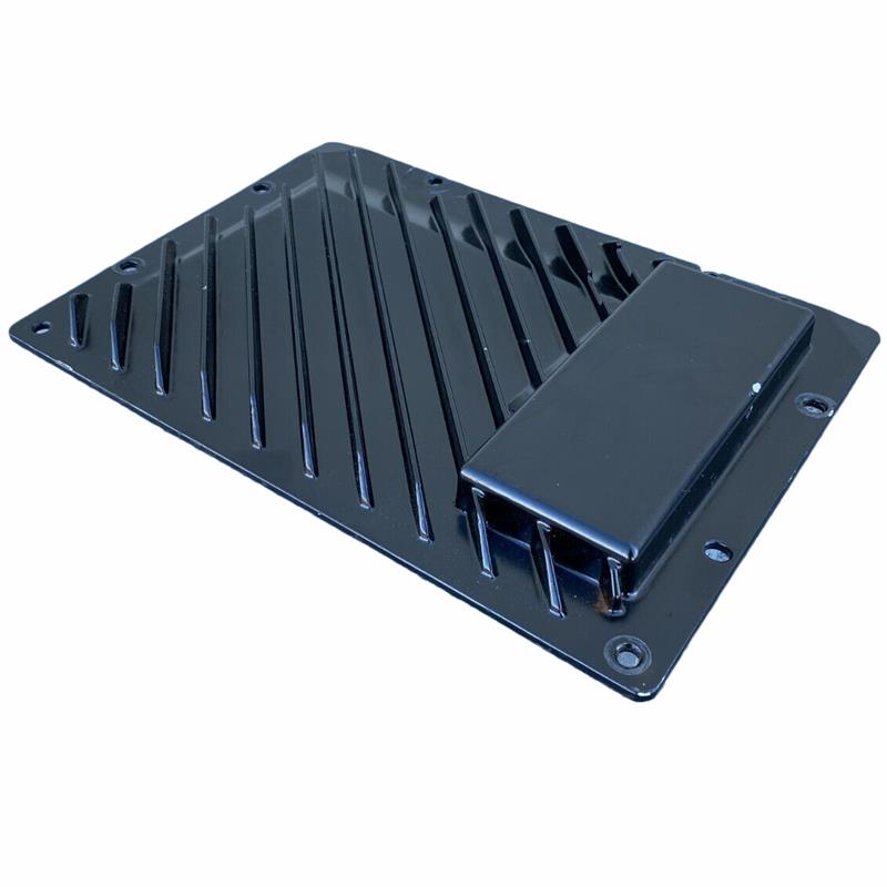 Land Rover Discovery Sport Parts black metal Radio Amplifier with ribbed design and mounting holes