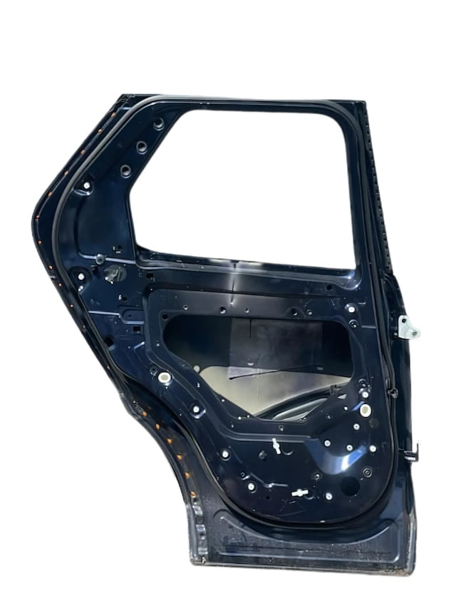 Roverland Parts black metal rear door panel with window frame and mounting holes