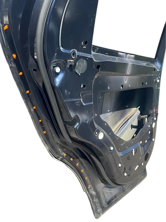 Roverland Parts black metal rear door frame with mounting holes and components