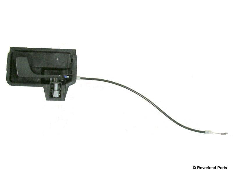 1995-1998 Range Rover Interior Door Handle replacement part in black with attached cable
