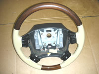 1995-2002 Range Rover 4.0 SE & 4.6 HSE steering wheel lightstone leather wood