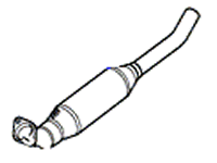 Diagram of 2003-2005 Range Rover 4.4 HSE catalytic converter for vehicle exhaust system replacement