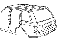 2003-2005 Range Rover rear clip illustrated part for Range Rover vehicle replacement