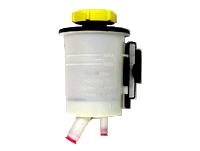 Range Rover ACE Pump Reservoir with yellow cap and dual outlet ports for vehicle hydraulic system