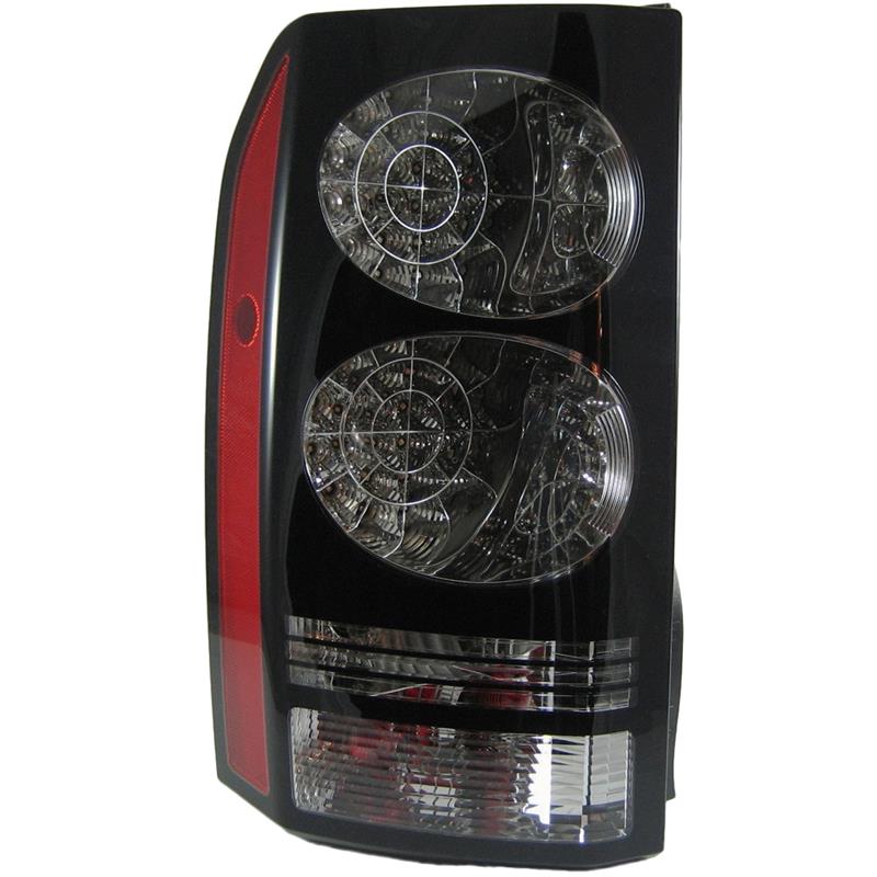 Land Rover LR3 and LR4 Parts rear tail light assembly black housing clear lenses with red reflector