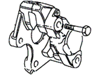 Freelander Brake Caliper assembly line drawing showing mounting bracket and bolt for replacement part