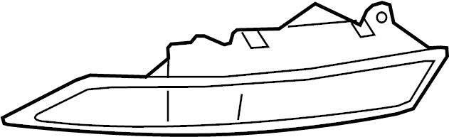 Discovery Sport Fog Light replacement lens assembly line drawing for left front bumper