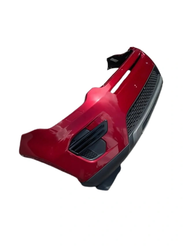 Roverland Parts red Front Bumper featuring black mesh grille and fog light openings OEM replacement panel