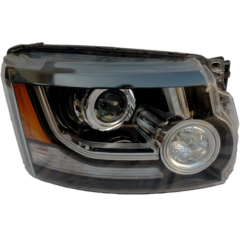 Land Rover LR3 LR4 Headlight Assembly with projector lens amber reflector and chrome housing