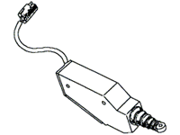 Range Rover Left Rear electronic sensor module with wiring harness and threaded mounting stud for replacement