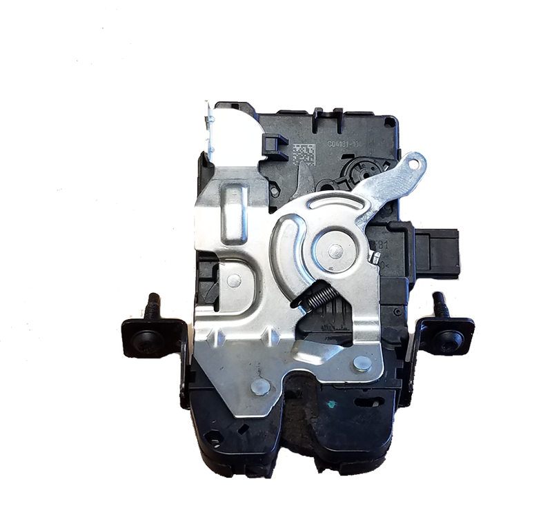 Range Rover Liftgate latch assembly replacement part with metal and plastic actuator mechanism