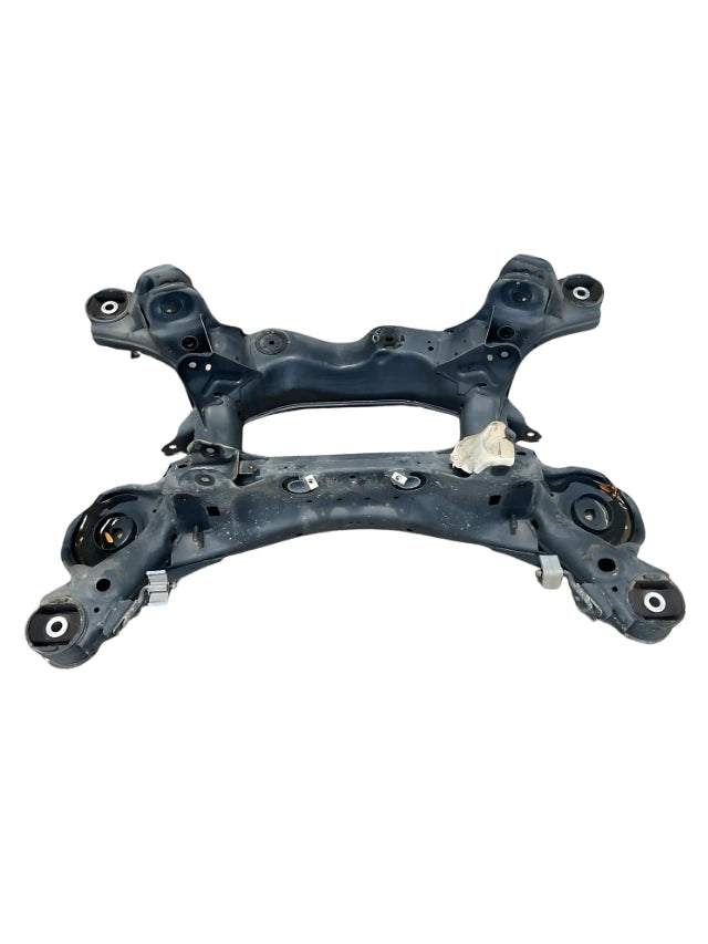 Roverland Parts Rear Subframe heavy steel rear subframe assembly with mounting points and bushings on white background