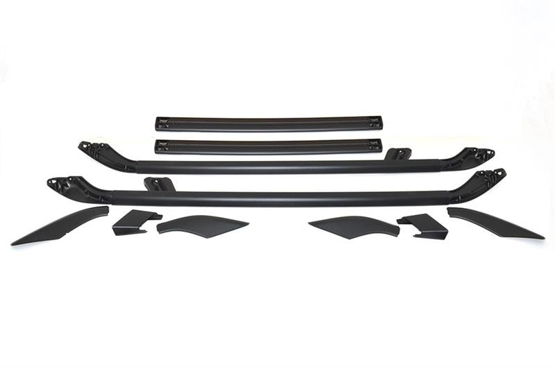 LR2 Parts black roof rack bars and components kit for easy assembly and installation