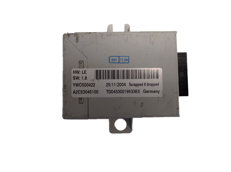 Range Rover Parts audio visual module control unit labeled with hardware and software details