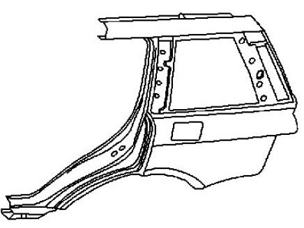 Diagram of Range Rover Parts showing a detailed outline of a rocker panel section