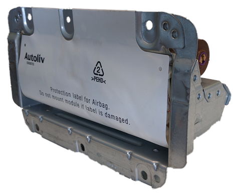 LR2 Parts Passenger Airbag module with protective label and metal mounting frame