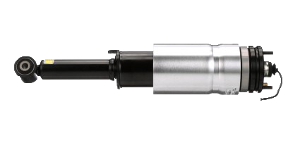 Range Rover strut replacement part with black and silver components for vehicle suspension