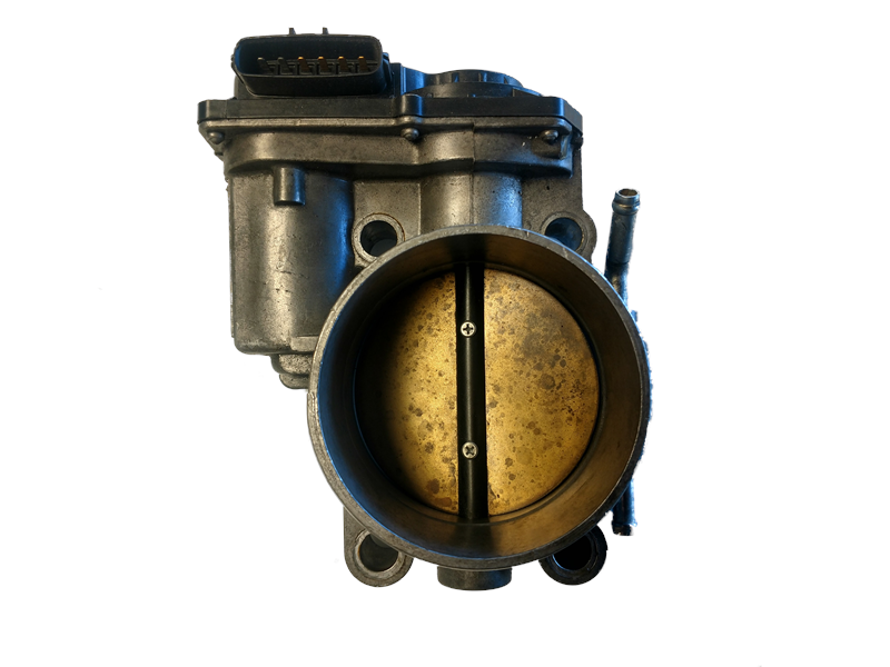 Throttle Valve part for LR3 and LR4 vehicles showing metal body and electrical connector