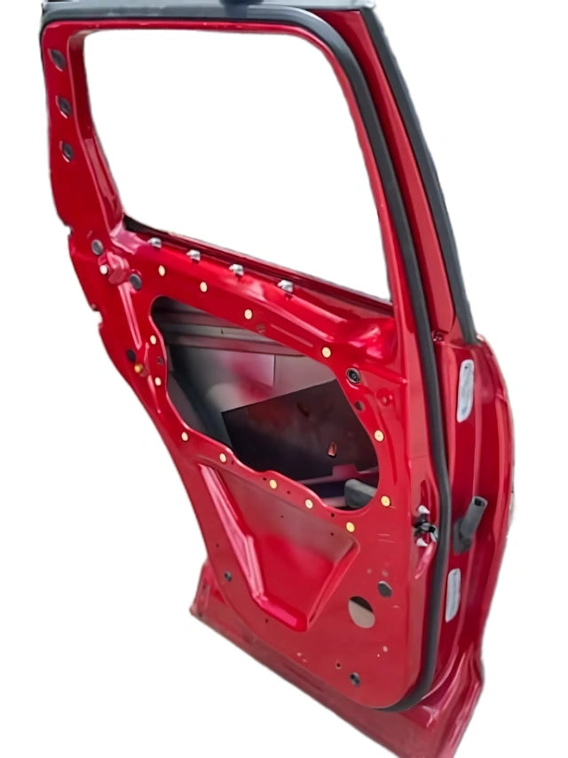 Roverland Parts red Left Rear Door shell without trim showing inner panel and weather seal