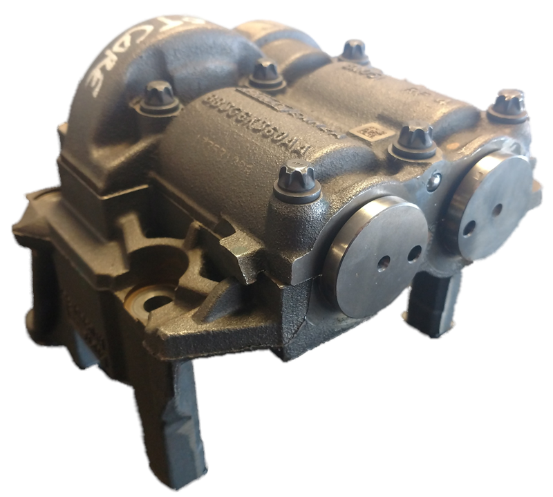 Black metal Balance Shaft component for LR2 parts with detailed bolts and mounting features