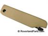 Beige armrest replacement part for LR2 vehicle with smooth surface and mounting hole