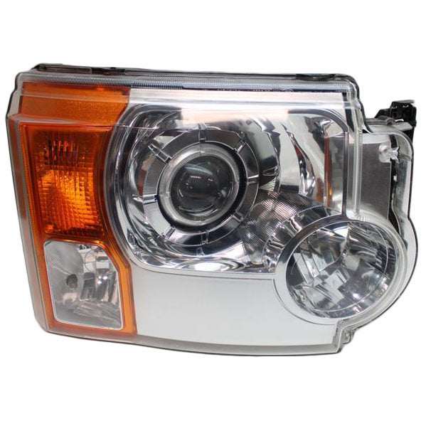 Bi-Xenon Headlight for LR3 and LR4 with clear lens and chrome detailing for enhanced visibility