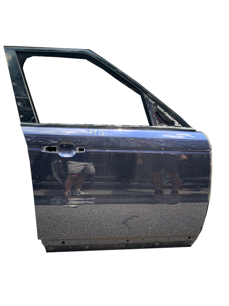 Range Rover blue Door Shell for replacement with window frame and handle area visible