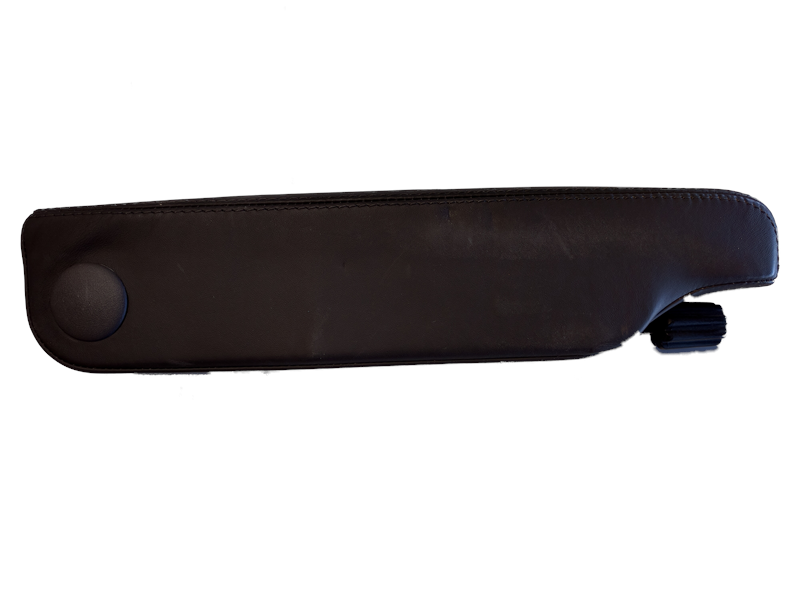 Black leather armrest for Range Rover parts with adjustable knob on the side