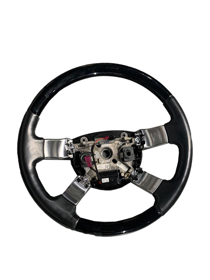 Range Rover black steering wheel replacement part with metal and leather detailing