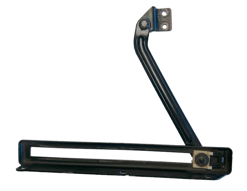 Black metal Discovery Parts gate check strap for secure vehicle door support