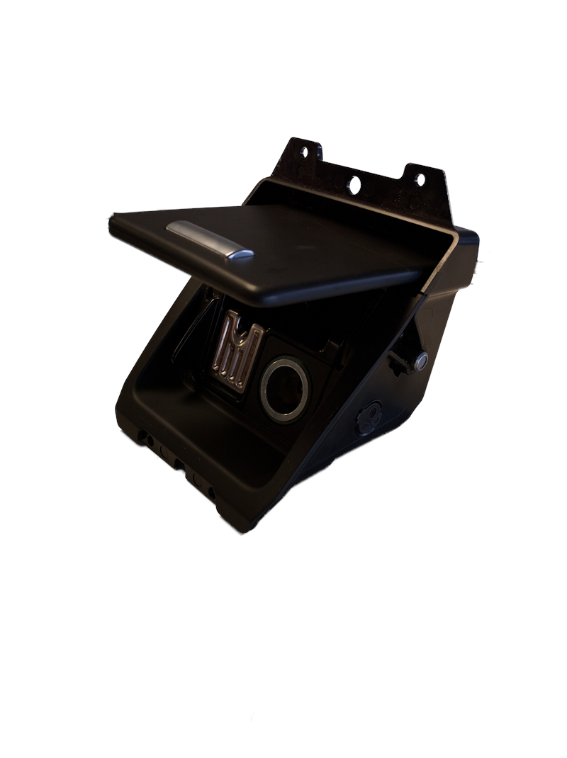 Range Rover parts black plastic Ash Tray with hinge and mounting holes