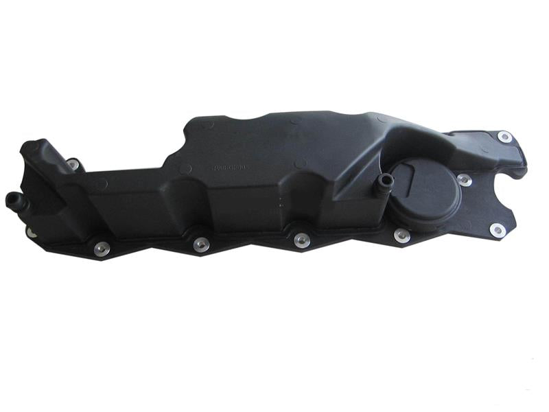 LR2 Parts black automotive Valve Cover with multiple bolt holes for secure engine fitment