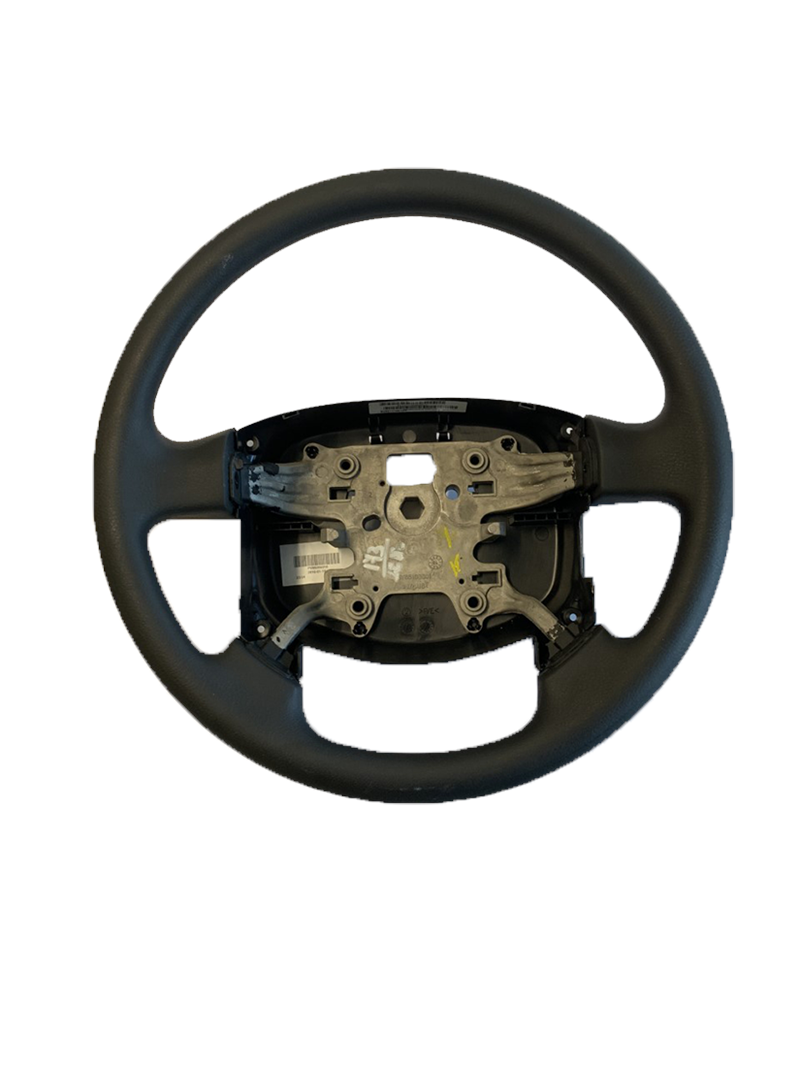 Black Steering Wheel compatible with LR2 Parts featuring durable construction and ergonomic design