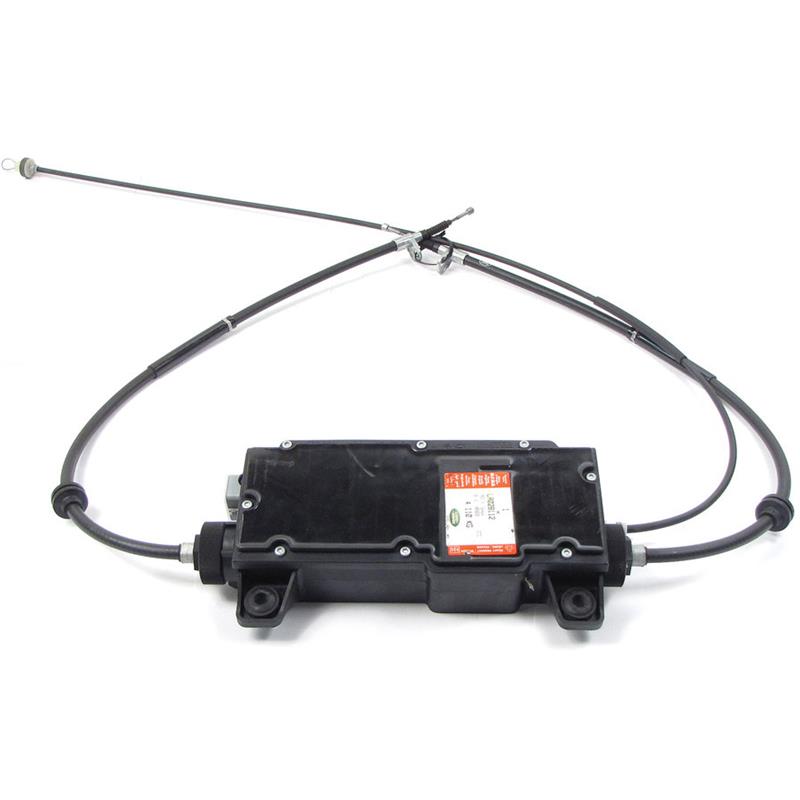 Range Rover Brake Actuator with attached cables for vehicle braking system replacement