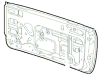 Freelander Parts rear end gate inner panel schematic illustration in white background