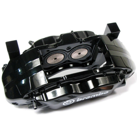 Black Land Rover Range Rover Parts disc brake caliper with dual piston design and Brembo branding