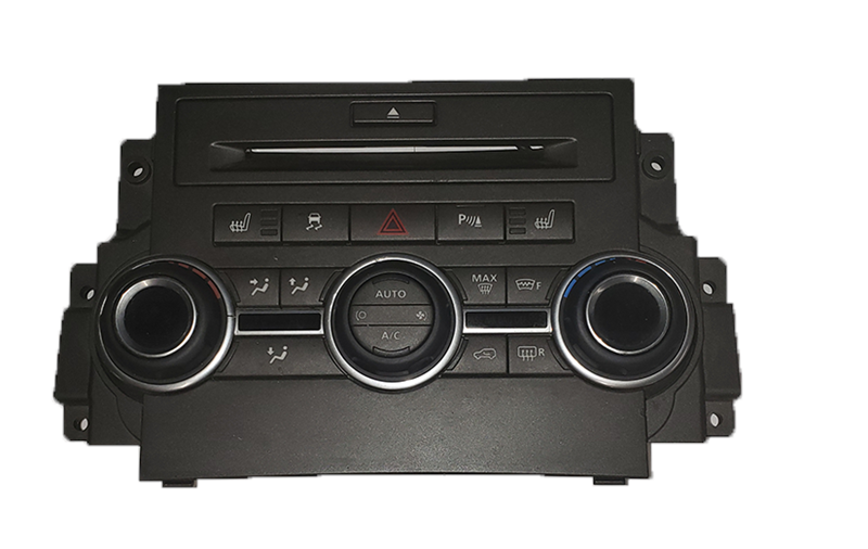 Range Rover temperature control panel with air conditioning and heated seat buttons