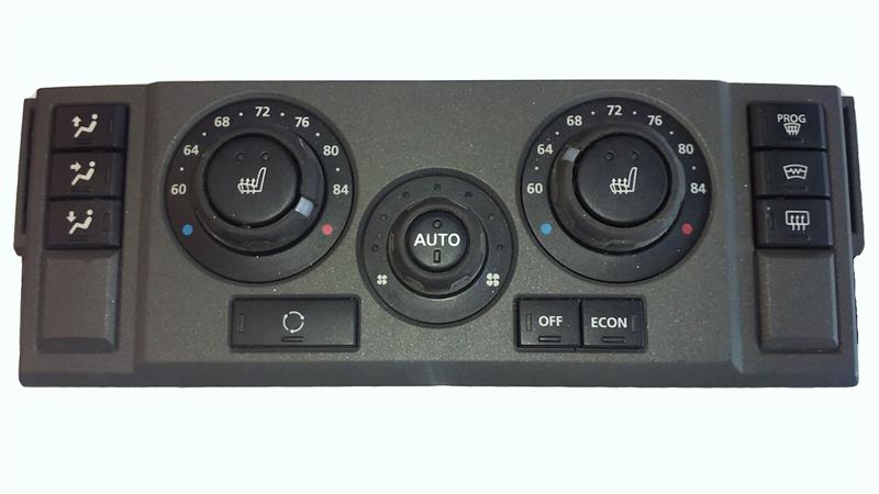 LR3 Control Panel with dual temperature dials and climate control buttons for vehicle heating