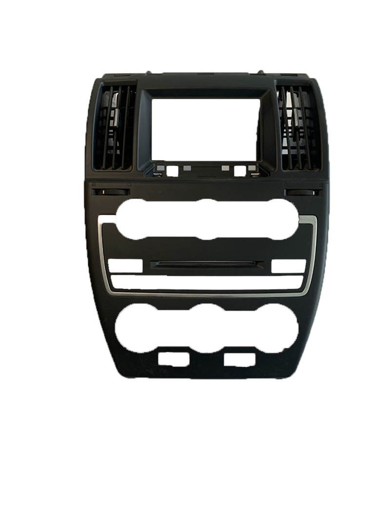 Black LR2 Parts Dash Center Console panel with air vents and control cutouts for vehicle interior