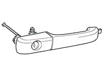 Discovery Parts left front car door handle replacement with mounting components