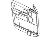 LR3 door panel replacement part for LR3 and LR4 vehicle models, detailed line drawing